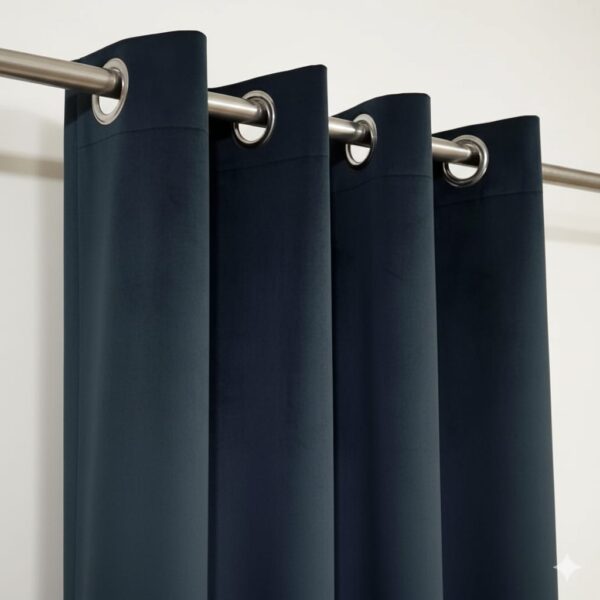 Black Eyelet Curtain Black Color