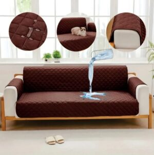 🛋️ Waterproof Sofa Cover – Brown