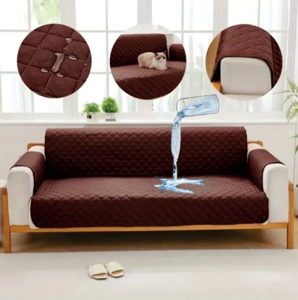 Sofa Cover 🛋️ Waterproof Sofa Cover – Brown