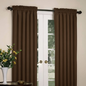 Rod Pocket Dark Brown Color