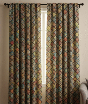 Multicolor Eyelet Ring Curtain