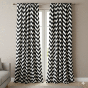 ZigZag Rod Pocket Design Curtain