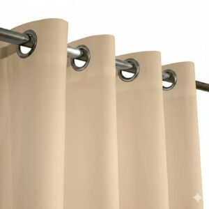 Eyelet Curtain Beige Color