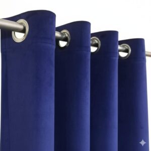 Eyelet Curtain Blue Curtain