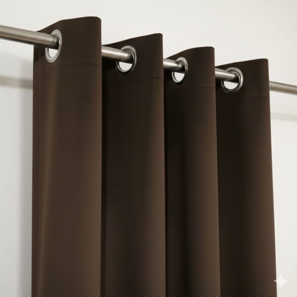 Brown Eyelet Curtain Brown Curtain