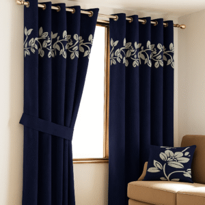 Flower Curtain Blue