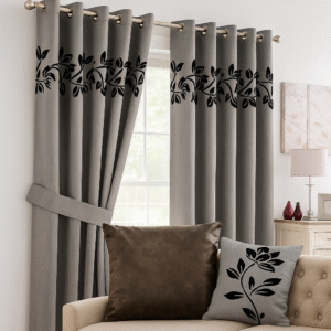 Flower Curtain Grey
