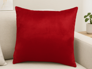 Velvet Cushion - Rose Red