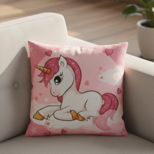 Unicorn Kids Cushion Cover – Magical & Colorful Design