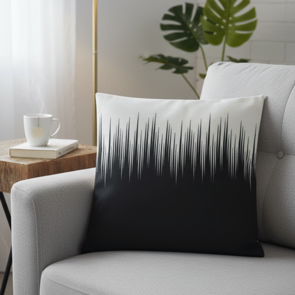 Gemini_Generated_Image_44jbtw44jbtw44jb Black and White Waves Cushion