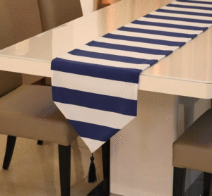 Blue Strip Table Runner