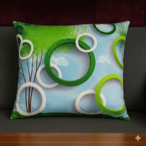 Abstract Rings Cushion