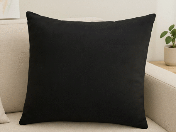Gemini_Generated_Image_wa2sj8wa2sj8wa2s Velvet Cushion - Black
