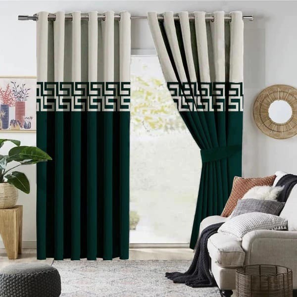 Grean Greek Curtain Green