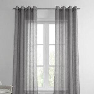 Sheer Grommet Curtains - Grey