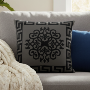 Black Grey Motive Cushion