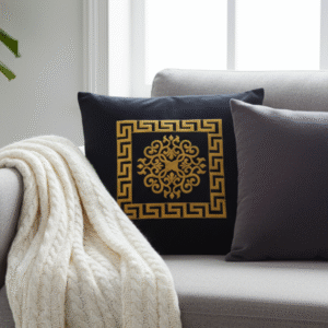 Black Golden Motive Cushion
