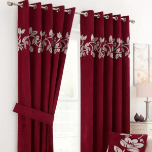 Flower Curtain Red