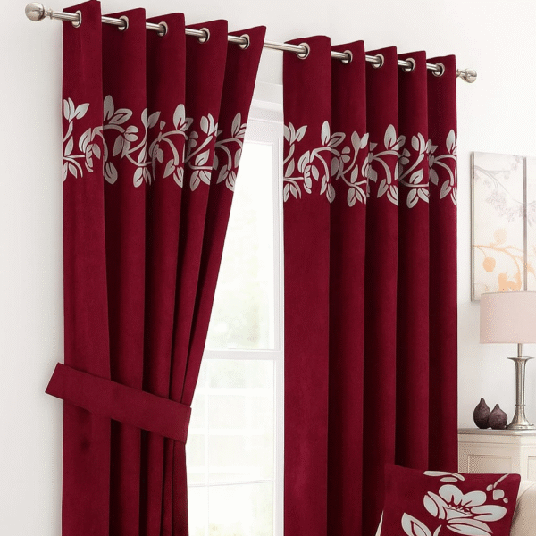 Untitled design (9) Flower Curtain Red