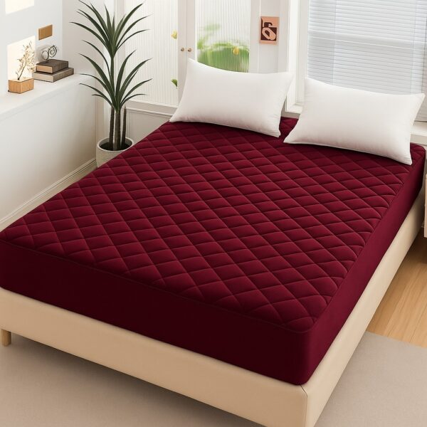 WhatsApp Image 2025-09-22 at 10.12.19 AM Waterproof Mattress Protector Bedsheet – Red
