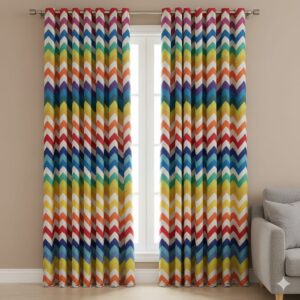 Multicolor Zigzag Curtain