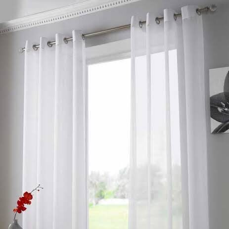 Sheer Grommet Curtains - White