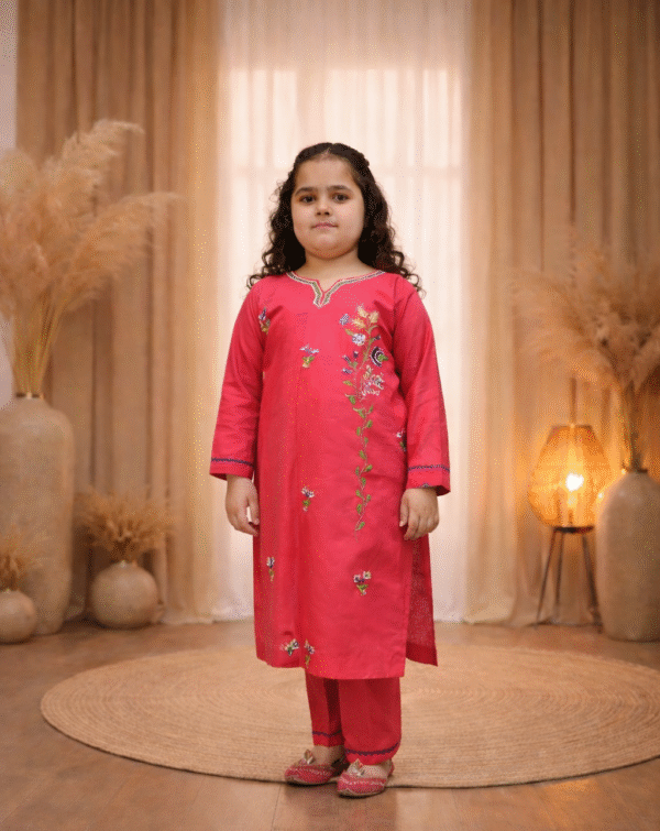 Embroidered Cotton -Blush Pink