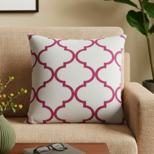 The Magenta Trellis Cushion