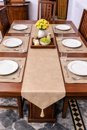 ChatGPT Image Apr 1, 2026, 07_30_34 PM Table Runner Set - Beige Texture