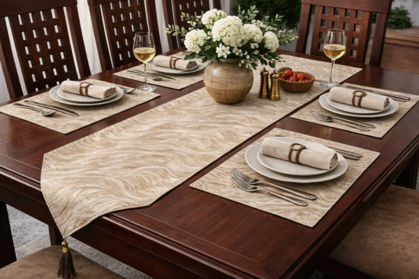 Dinning table set (1) Table Runner Set - Beige