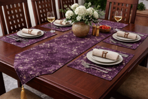Dinning table set (2) Table Runner Set - Purple