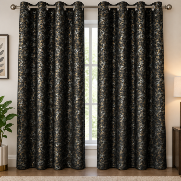 Velvet Curtain - Black Texture