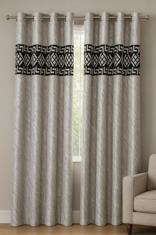 Jacquard Curtain - Grey