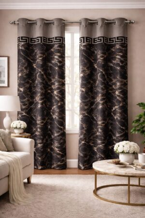 Velvet Curtain - Black Texture