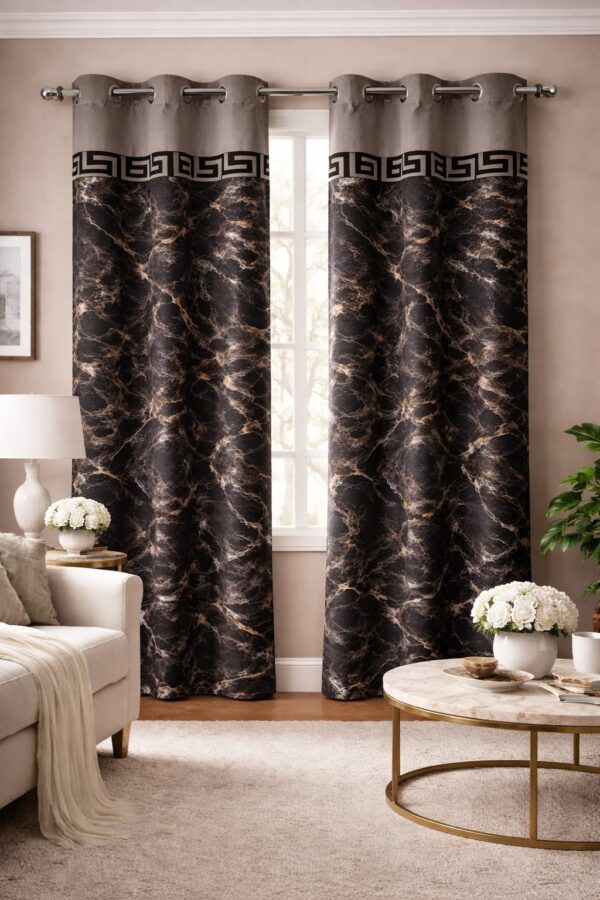 Velvet Curtain - Black Texture