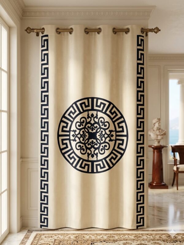 Royal Greek Key Velvet Blind Pannal