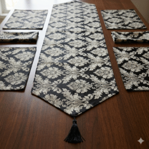 Shahi Damask Luxury Set Table Runner Set