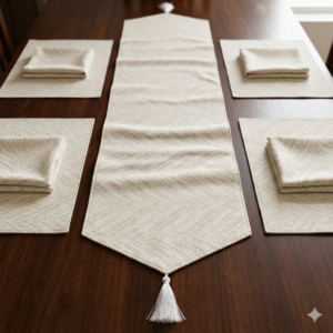 Table Runner Set - Beige Texture