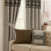 Geo-Diamond Fretwork Curtain - Grey