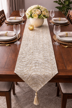 Royal Wave Embroidered  Table Runner