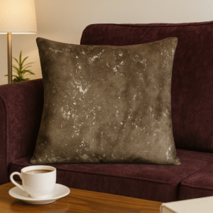 QD Cushion (7) Concrete Crackle Velour Cushion - Brown – Pack of 6 Covers