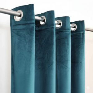 Velvet Curtain - Zinc