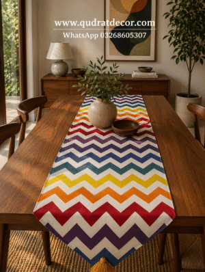 Table Runner Rainbow Chevron Table Runner