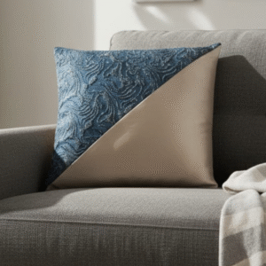 cushion Azure & Cream Split Damask Cushion – Pack of 6 Covers