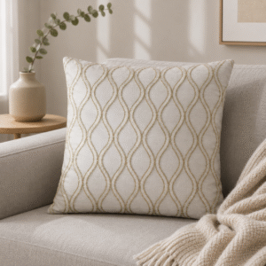 Gilded Wave Luxury Cushion
