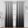 Shadow Ombré Gradient Black & Silver Curtain
