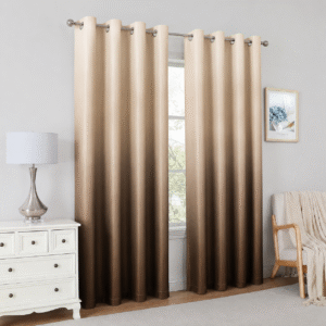 Shadow Ombré Gradient Brown & Cream Curtain