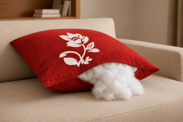 Bed Pillow Red - Velvet