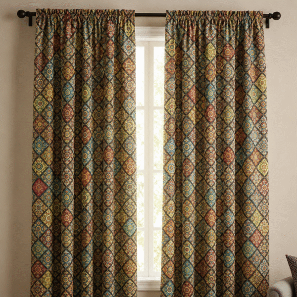Vintage Caravan Curtain