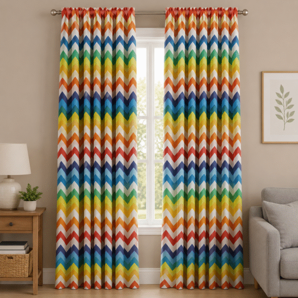 Carnival Chevron Curtain